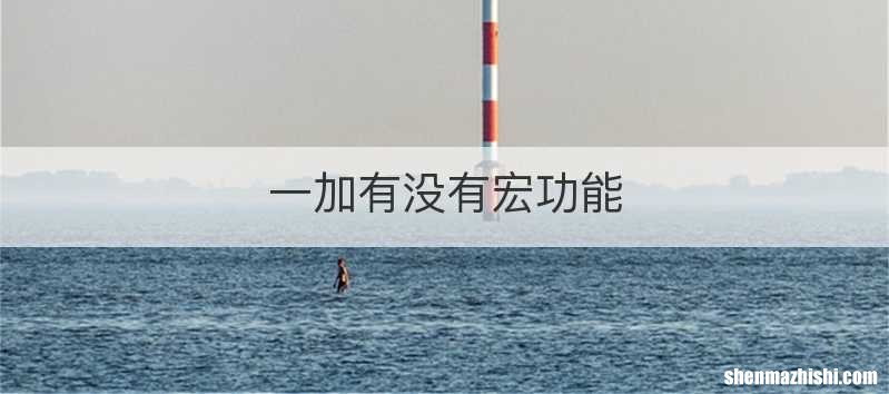 一加有没有宏功能