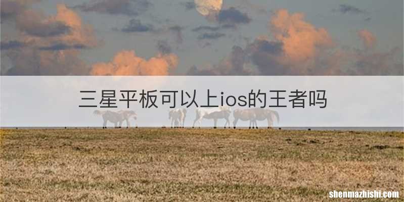 三星平板可以上ios的王者吗