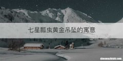 七星瓢虫黄金吊坠的寓意