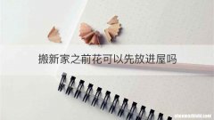 搬新家之前花可以先放进屋吗