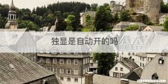 独显是自动开的吗