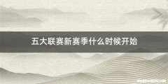 五大联赛新赛季什么时候开始