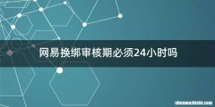 网易换绑审核期必须24小时吗
