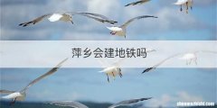 萍乡会建地铁吗