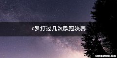 c罗打过几次欧冠决赛