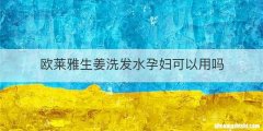 欧莱雅生姜洗发水孕妇可以用吗