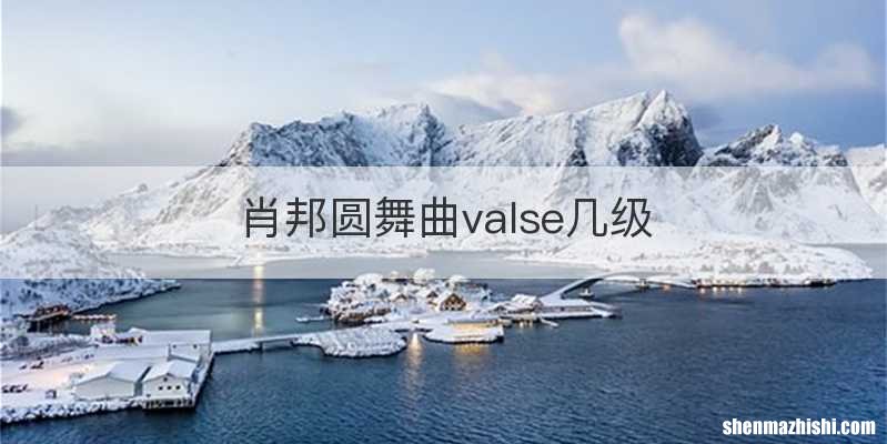 肖邦圆舞曲valse几级