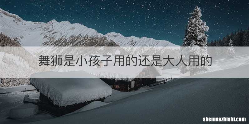 舞狮是小孩子用的还是大人用的