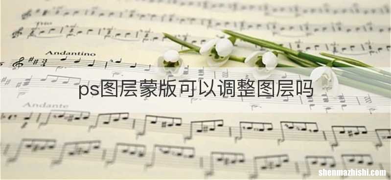 ps图层蒙版可以调整图层吗