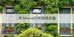 华为nova5i有玻璃后盖