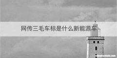 网传三毛车标是什么新能源车