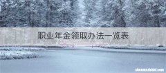 职业年金领取办法一览表