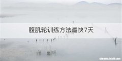 腹肌轮训练方法最快7天