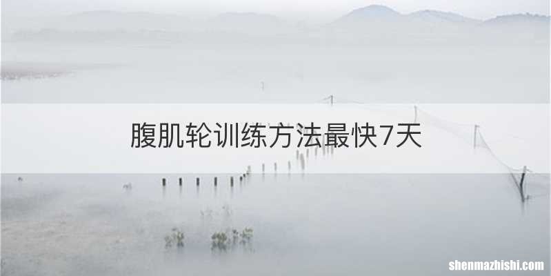 腹肌轮训练方法最快7天