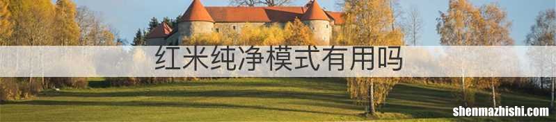 红米纯净模式有用吗