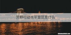 荒野行动水平盲区是什么