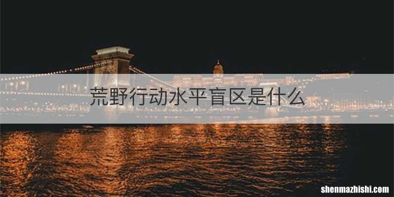 荒野行动水平盲区是什么
