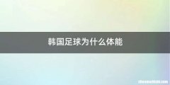 韩国足球为什么体能