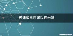 极速版抖币可以换米吗