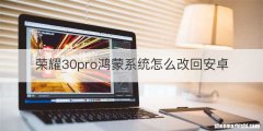 荣耀30pro鸿蒙系统怎么改回安卓
