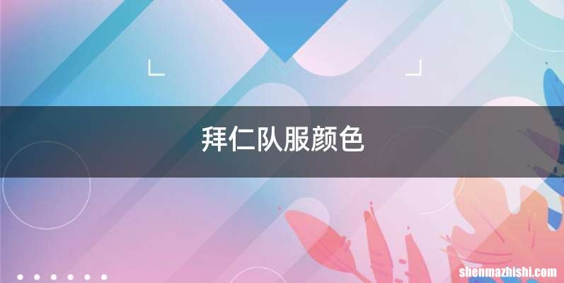 拜仁队服颜色