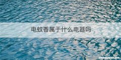 电蚊香属于什么电器吗
