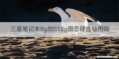 三星笔记本8g加512g固态硬盘够用吗