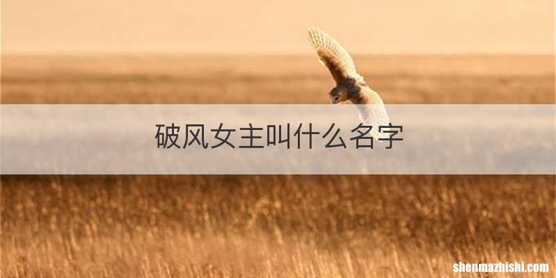 破风女主叫什么名字