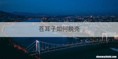苍耳子如何脱壳