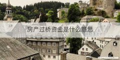 房产过桥资金是什么意思