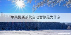 苹果更新系统自动暂停是为什么