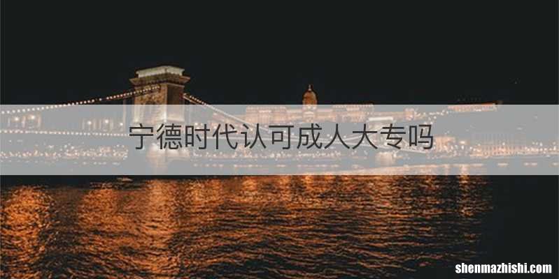 宁德时代认可成人大专吗