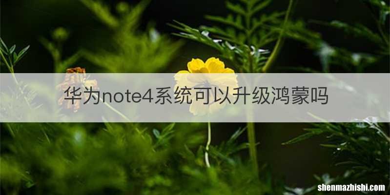华为note4系统可以升级鸿蒙吗