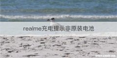 realme充电提示非原装电池