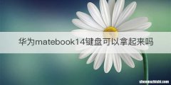 华为matebook14键盘可以拿起来吗