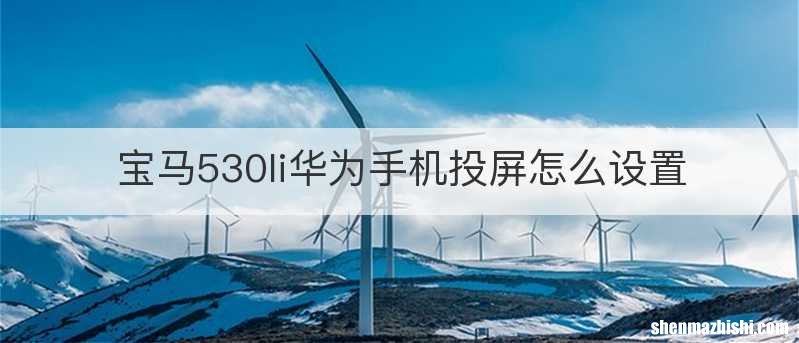 宝马530li华为手机投屏怎么设置