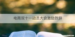 电商双十一动员大会激励致辞