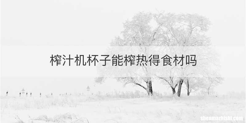 榨汁机杯子能榨热得食材吗