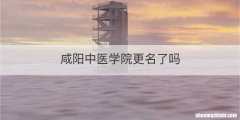 咸阳中医学院更名了吗
