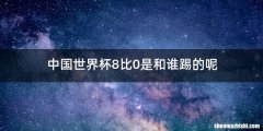 中国世界杯8比0是和谁踢的呢