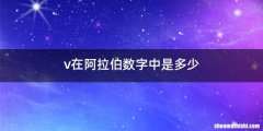 v在阿拉伯数字中是多少
