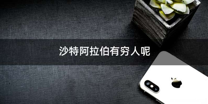 沙特阿拉伯有穷人呢