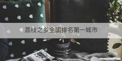 荔枝之乡全国排名第一城市