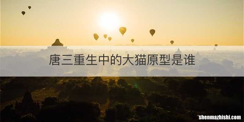 唐三重生中的大猫原型是谁