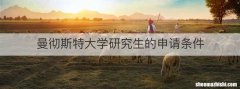 曼彻斯特大学研究生的申请条件