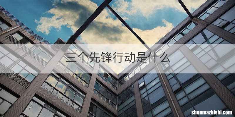 三个先锋行动是什么