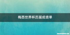 梅西世界杯历届成绩单
