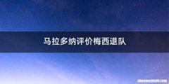 马拉多纳评价梅西退队