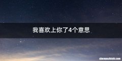 我喜欢上你了4个意思
