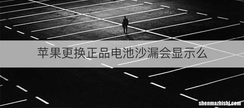 苹果更换正品电池沙漏会显示么